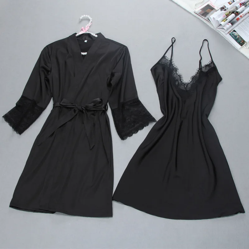 Sexy Summer Ladies 2pcs Strap Top Suit Robe Bath Gown Sleepwear Sets Casual Womens Pajamas Long Sleeve Home Wear Nightwear
Sexy Summer Ladies 2pcs Strap Top Suit Robe Bath Gown Sleepwear Sets Casual Womens Pajamas Long Sleeve Home Wear Nightwear