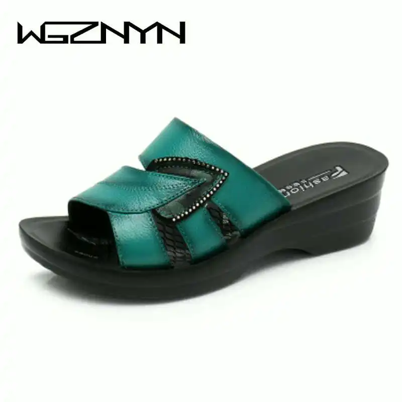 WGZNYN New Hot Sale Shoes Woman Summer Slip On Leather Open Toe Sandals Women Flip Flops Wedges Platform Ladies Beach Shoes W405
WGZNYN New Hot Sale Shoes Woman Summer Slip On Leather Open Toe Sandals Women Flip Flops Wedges Platform Ladies Beach Shoes W405