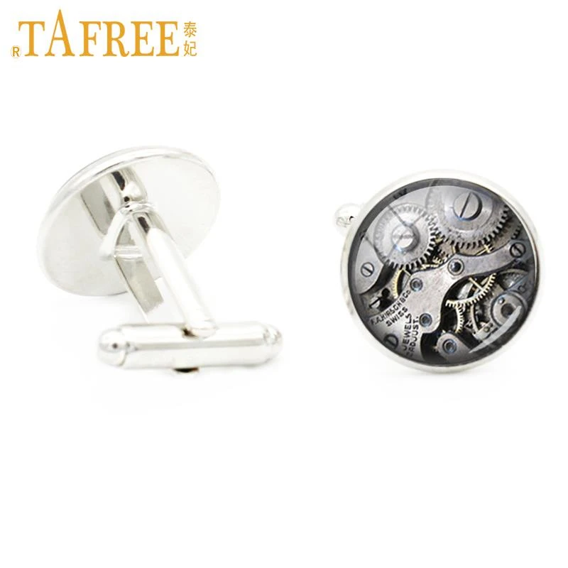 TAFREE Machinery Steampunk Cufflinks personality clock retro vintage Fashion handmade Cuff Link Glass cabochon jewelry D609
TAFREE Machinery Steampunk Cufflinks personality clock retro vintage Fashion handmade Cuff Link Glass cabochon jewelry D609