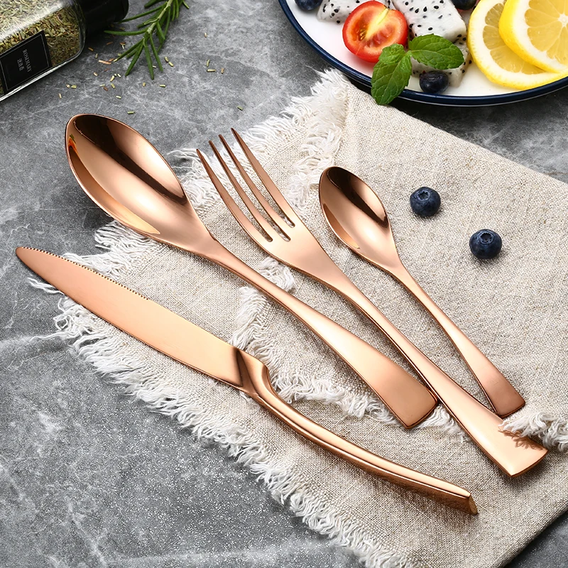 24 шт./компл. столовая посуда из нержавеющей стали|knife and fork set|knife forkgold cutlery set |