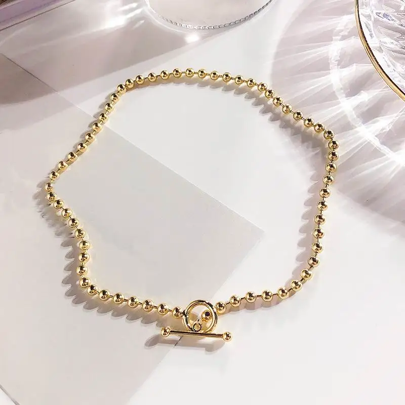 Personality Metal Beads Chain Choker Necklace Women New Fashion Jewelry Statement Collares
Personality Metal Beads Chain Choker Necklace Women New Fashion Jewelry Statement Collares