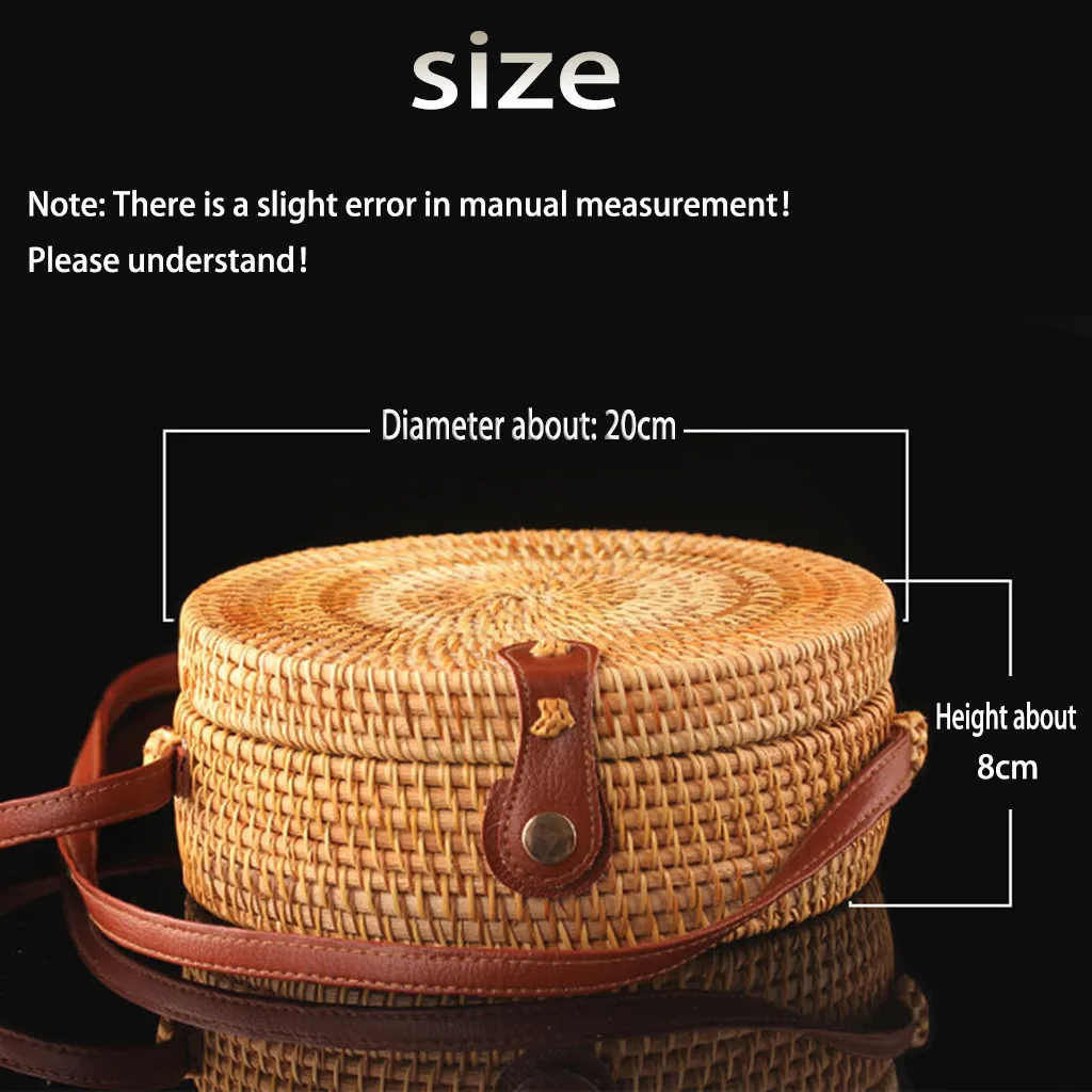 Fashion Circle Handwoven Bali Round Retro Rattan Straw Beach Bag Crossbody Wholesale Dropshipping Borsa A Tracolla Da Donna #s
Fashion Circle Handwoven Bali Round Retro Rattan Straw Beach Bag Crossbody Wholesale Dropshipping Borsa A Tracolla Da Donna #s