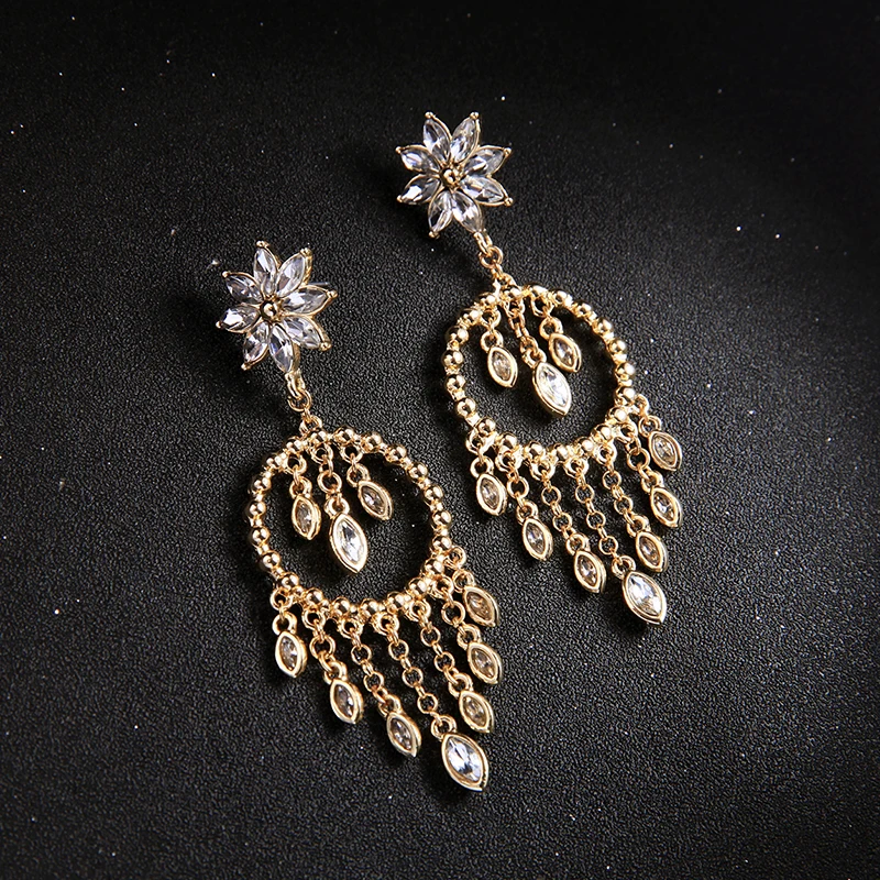 Trendy Circle Tassel Dangle Earrings For Women Hyperbole Flower Party Drop Earrings Accessories Temperament Jewelry
Trendy Circle Tassel Dangle Earrings For Women Hyperbole Flower Party Drop Earrings Accessories Temperament Jewelry