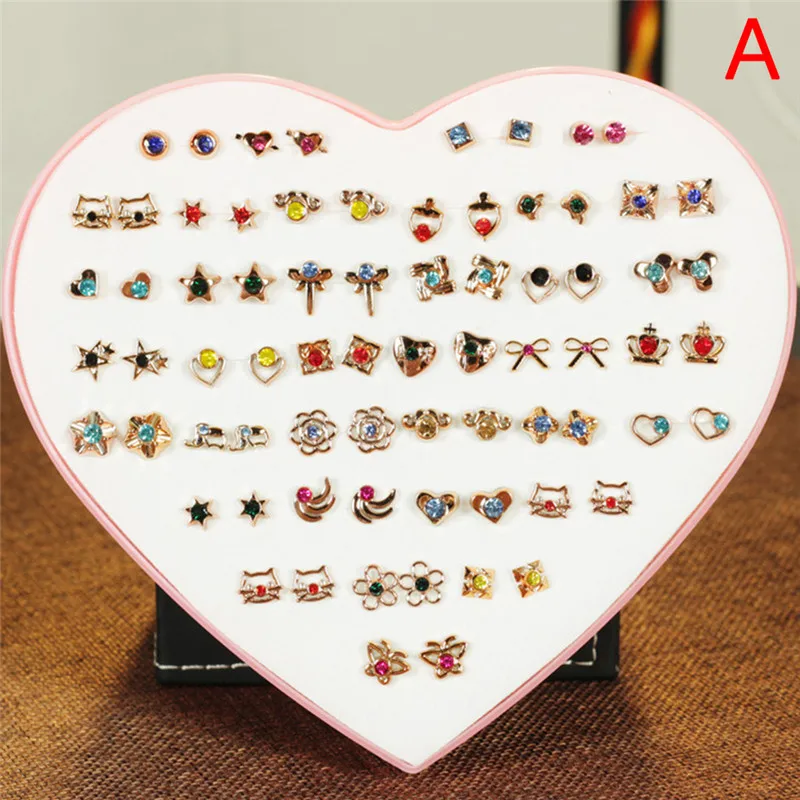 36 Pairs Pack Set Mixed Stud Earrings For Women Alloy Ear Studs Fashion Heart Flower Bow Cat Cute Earrings Jewelry Wholesale
36 Pairs Pack Set Mixed Stud Earrings For Women Alloy Ear Studs Fashion Heart Flower Bow Cat Cute Earrings Jewelry Wholesale