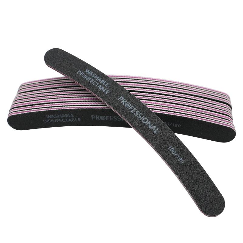 10 x Black Professional Nail Files Sanding 100/180 Curve Banana for professional Salon Gel Nail Art Tips Manicure Pedicure Tool
10 x Black Professional Nail Files Sanding 100/180 Curve Banana for professional Salon Gel Nail Art Tips Manicure Pedicure Tool