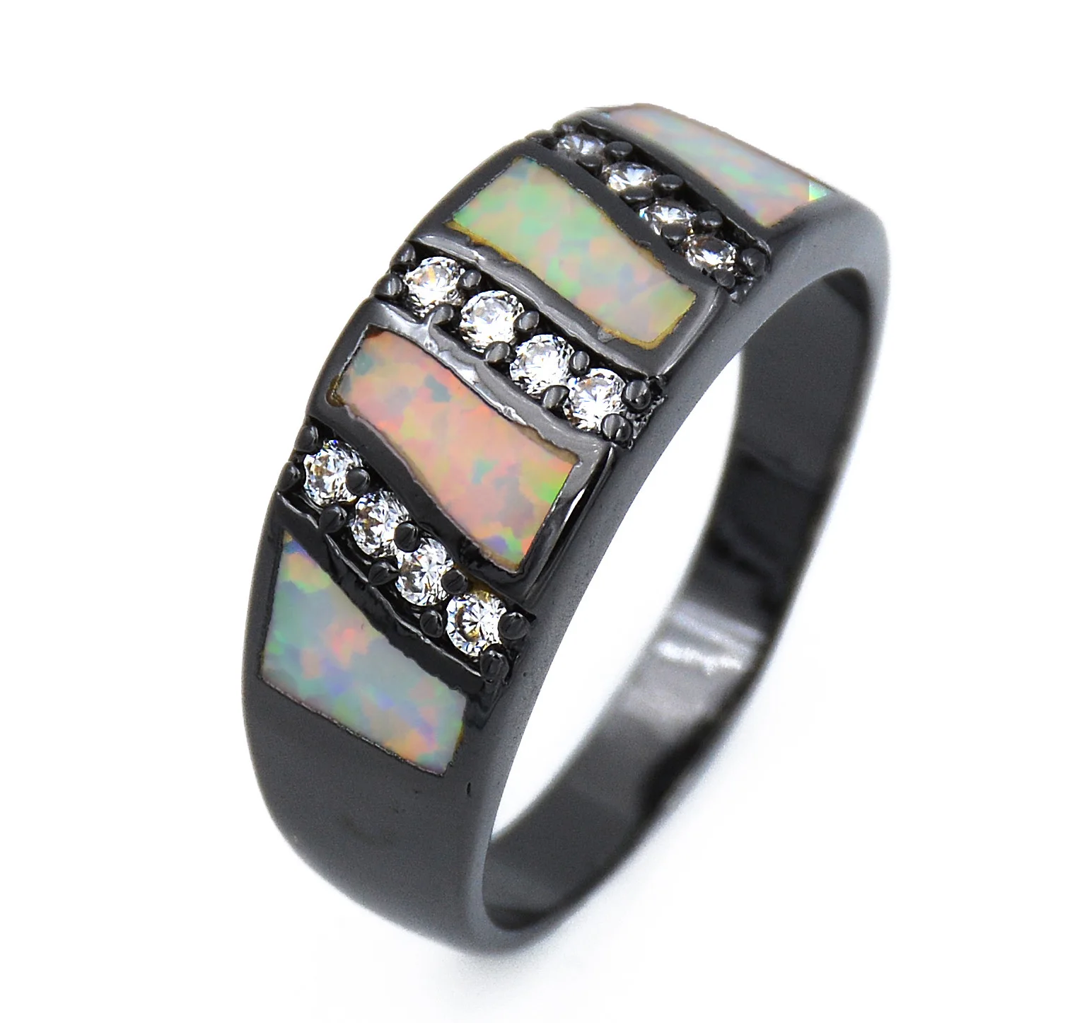 JZ0172 Black Gold Filled AAA Blue Opal or Multi Color Zircon And White Zircon Fashion Jewelry For Women Cocktail Ring
JZ0172 Black Gold Filled AAA Blue Opal or Multi Color Zircon And White Zircon Fashion Jewelry For Women Cocktail Ring