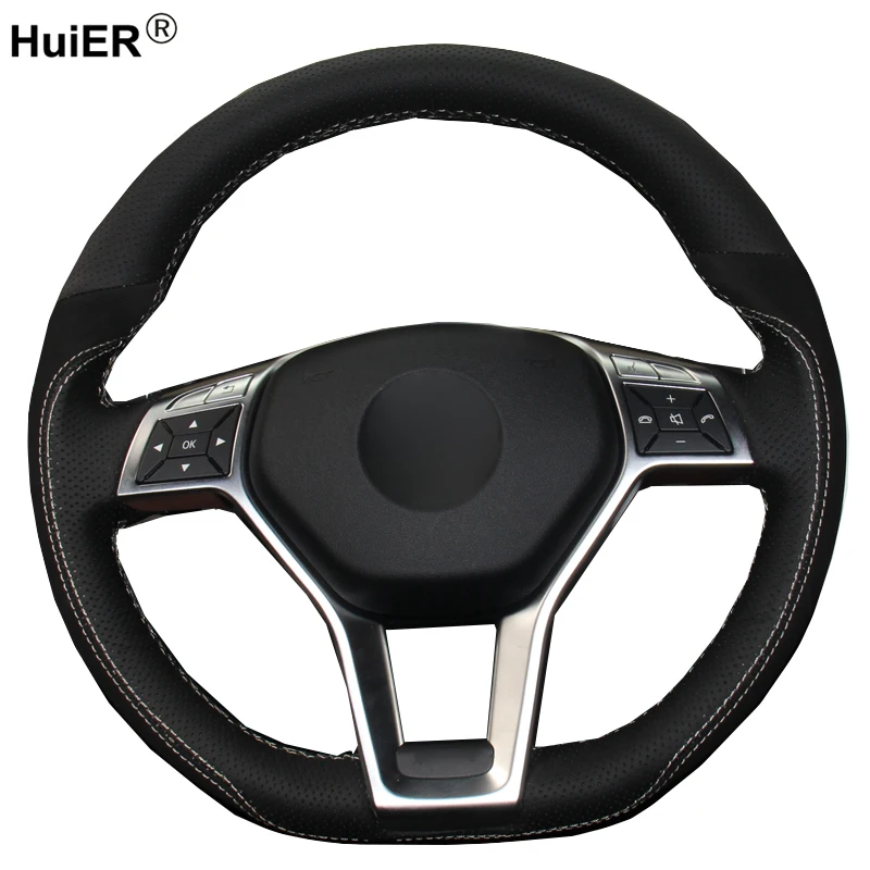 DIY Car Steering Wheel Cover Black Suede Cow Leather Volant For Mercedes Benz A-Class 2013-2015 CLA-Class 2013 2014 C-Class 2013
DIY Car Steering Wheel Cover Black Suede Cow Leather Volant For Mercedes Benz A-Class 2013-2015 CLA-Class 2013 2014 C-Class 2013