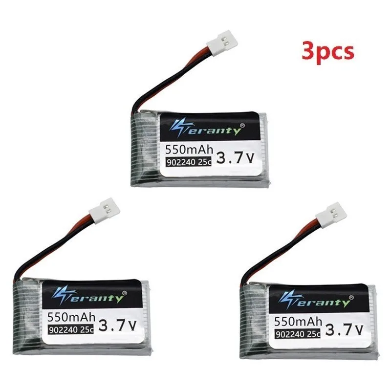 3.7V 550mAh Lipo Battery for JXD 523 523W H43WH UFO Helicopters RC Quadcopter Spare Parts 902240 25c 3.7v Drone battery 3pcs/set
3.7V 550mAh Lipo Battery for JXD 523 523W H43WH UFO Helicopters RC Quadcopter Spare Parts 902240 25c 3.7v Drone battery 3pcs/set