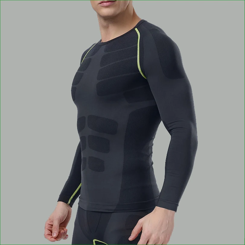 Мужская спортивная футболка с длинным рукавом для фитнеса и бега | Спорт