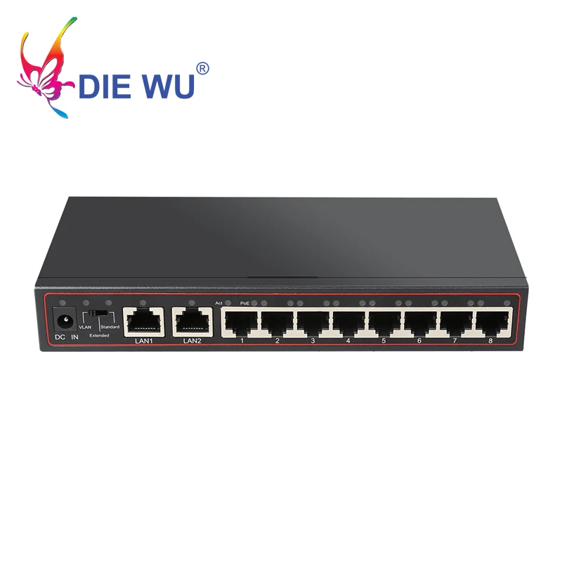 10-портовый коммутатор POE 52 в, сетевой коммутатор Ethernet, 8 стандартных PoE для IP-камеры/беспроводной точки доступа/системы камеры видеонаблюдени...
10-портовый коммутатор POE 52 в, сетевой коммутатор Ethernet, 8 стандартных PoE для IP-камеры/беспроводной точки доступа/системы камеры видеонаблюдени...