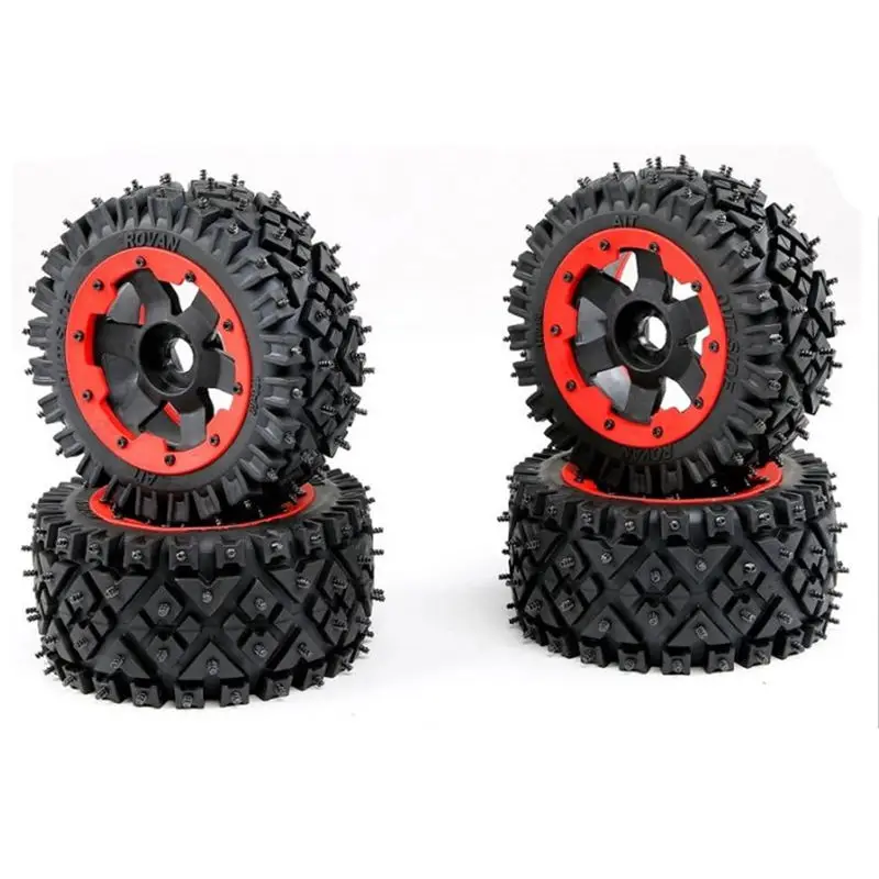 Front Rear All Terrain Nail Tire Assembly for Snow Wasteland Tire Wheel 1/5 hpi Rovan Km Baja 5B SS Rc Car Parts 4pcs
Front Rear All Terrain Nail Tire Assembly for Snow Wasteland Tire Wheel 1/5 hpi Rovan Km Baja 5B SS Rc Car Parts 4pcs