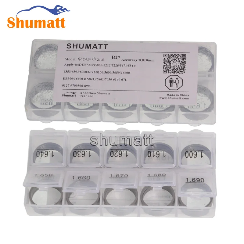 SHUMAT 100PCS Common Rail B27 Fuel Injector Assy Adjusting Washer Shim 1.6-1.69 mm for DEN-S0 095000-5212 5226 5471 5511 6353
SHUMAT 100PCS Common Rail B27 Fuel Injector Assy Adjusting Washer Shim 1.6-1.69 mm for DEN-S0 095000-5212 5226 5471 5511 6353