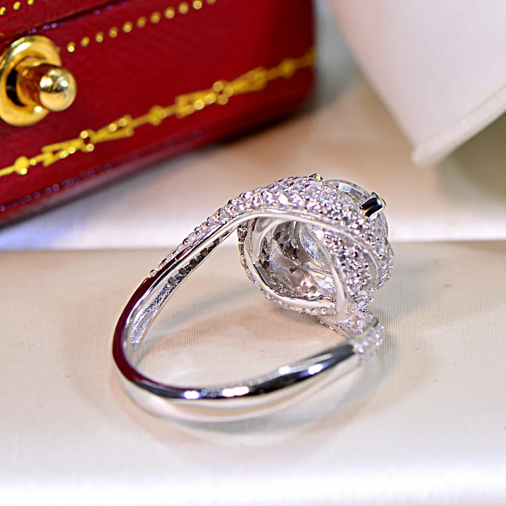 Виктория Вик крест ювелирные изделия 3ct AAAAA Циркон cz обручальное кольца для