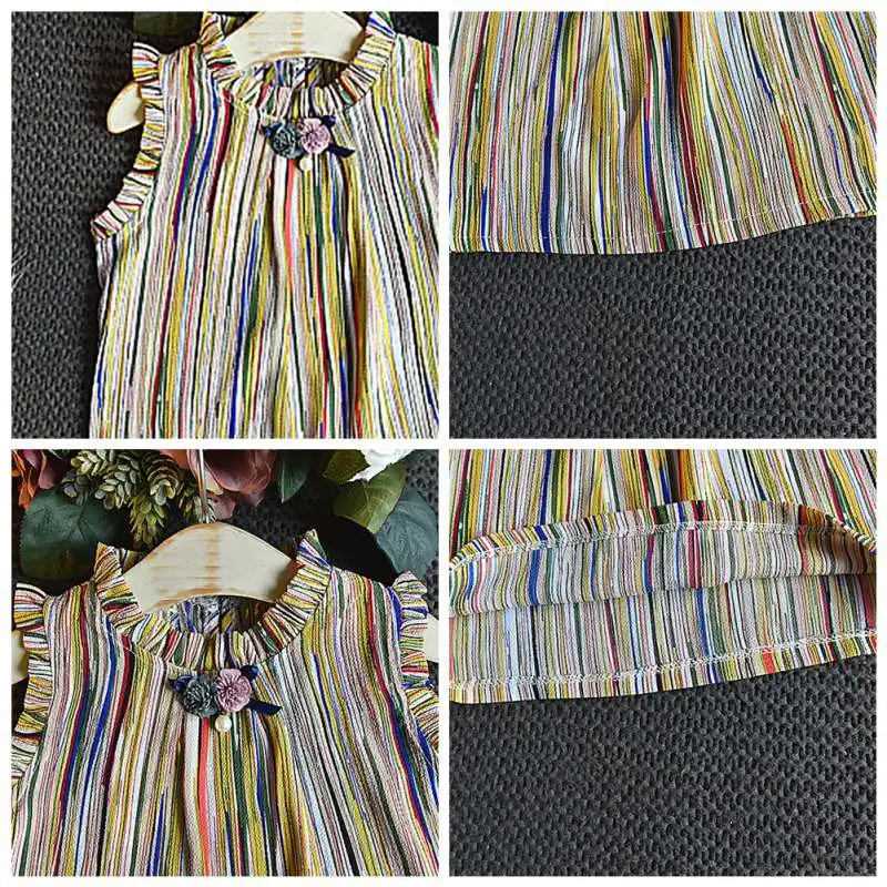 Girls Clothing Sets 2019 Children Clothing Sleeveless Stripe Print T-shirt+Shorts 2Pcs for Kids Clothing Sets Baby Girl Suit
Girls Clothing Sets 2019 Children Clothing Sleeveless Stripe Print T-shirt+Shorts 2Pcs for Kids Clothing Sets Baby Girl Suit