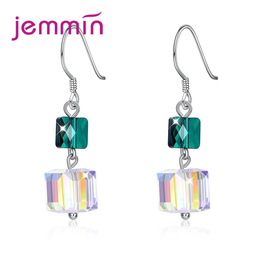 New Arrival High Quality Square Shape Crystal Pendant Earrings 925 Sterling Silver Women Party Engagement Jewelry
New Arrival High Quality Square Shape Crystal Pendant Earrings 925 Sterling Silver Women Party Engagement Jewelry