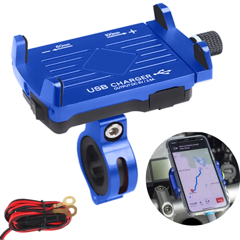 360 Rotating Universal Motorcycle Phone Holder Aluminum With USB Charger 12V 24V 2.5A Stands For 4 To 7 Inch Mobile Phone
360 Rotating Universal Motorcycle Phone Holder Aluminum With USB Charger 12V 24V 2.5A Stands For 4 To 7 Inch Mobile Phone