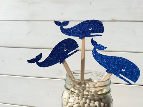 GLITTER WHALE cupcake toppers wedding baby shower birthday decorations food picks
GLITTER WHALE cupcake toppers wedding baby shower birthday decorations food picks