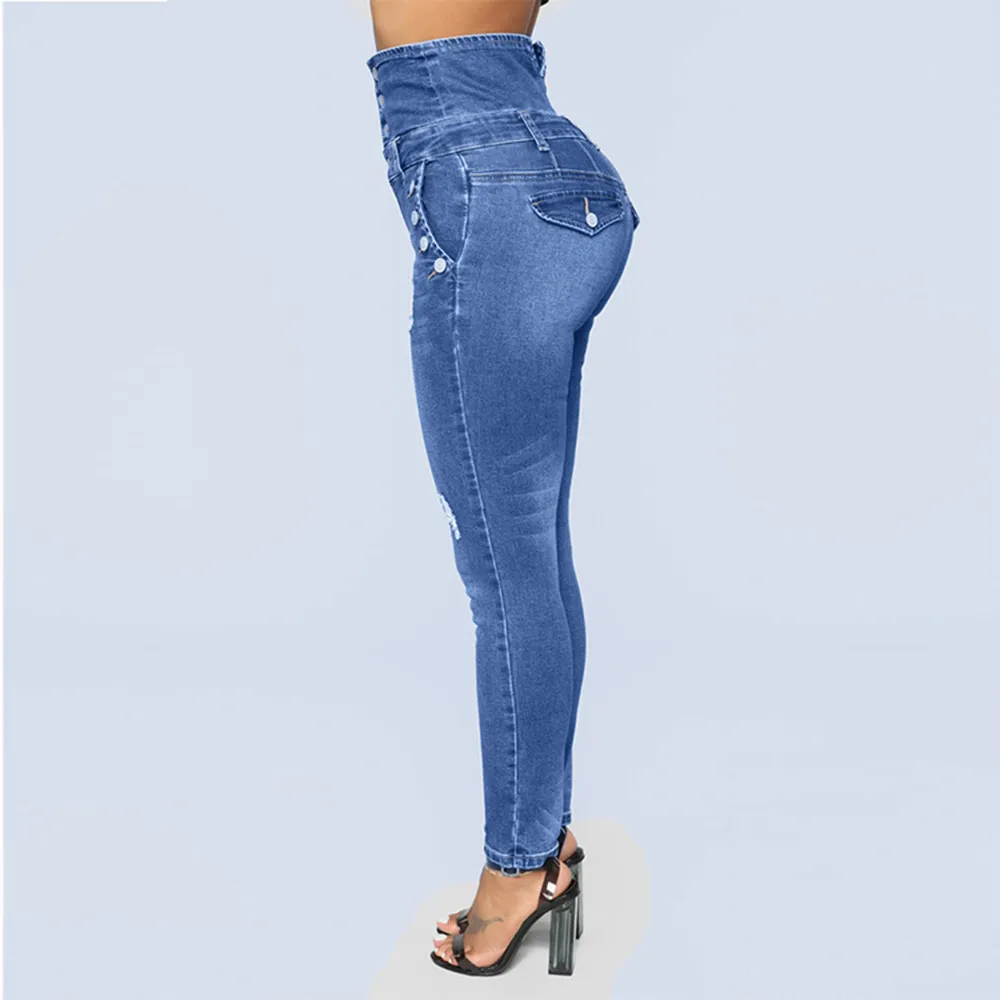 Fashion women jeans Women Autumn Elastic ButtoPlus Loose Hole Denim Casual Small Feet Cropped Jeans z0312
Fashion women jeans Women Autumn Elastic ButtoPlus Loose Hole Denim Casual Small Feet Cropped Jeans z0312