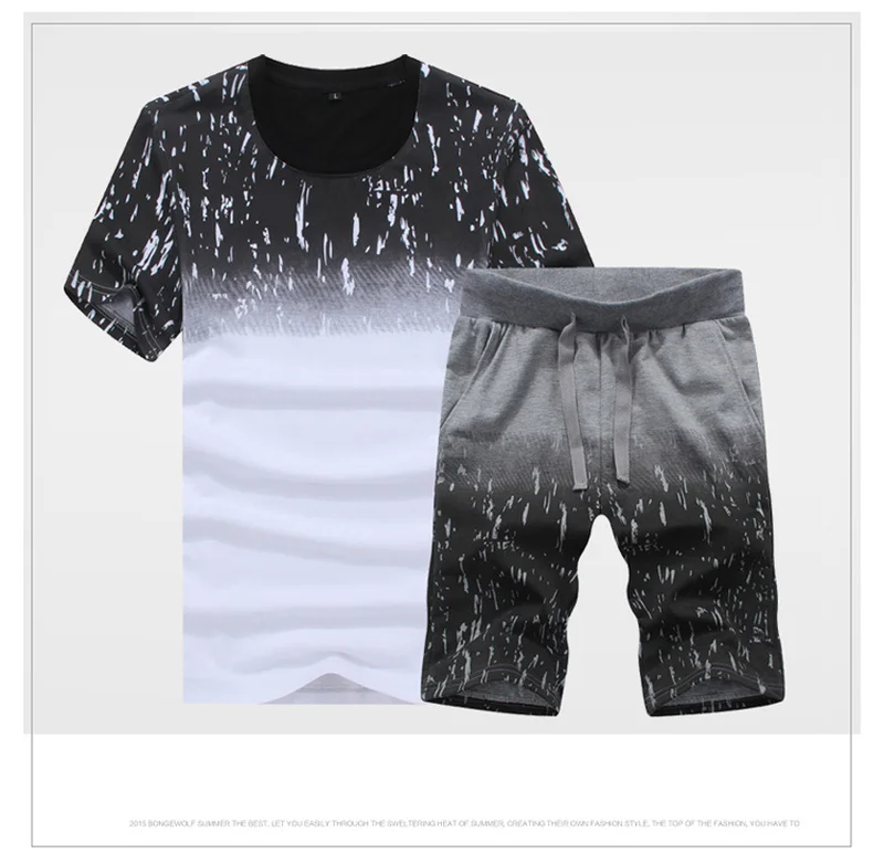 Summer Men Sportwear Men's Sets T-shirt Breathable Letter Design Short Sleeve O-neck Cotton T-shirts+Shorts
Summer Men Sportwear Men's Sets T-shirt Breathable Letter Design Short Sleeve O-neck Cotton T-shirts+Shorts