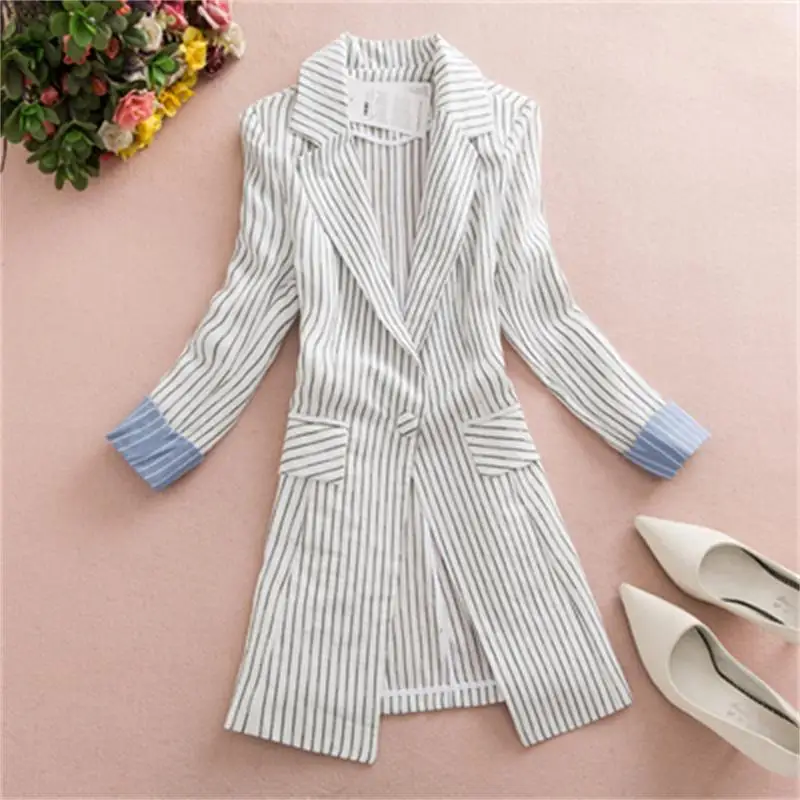 Fashion striped Casual suit women Blazers female jacket coat women suit jacket New high quality coat women Blazers women summer
Fashion striped Casual suit women Blazers female jacket coat women suit jacket New high quality coat women Blazers women summer
