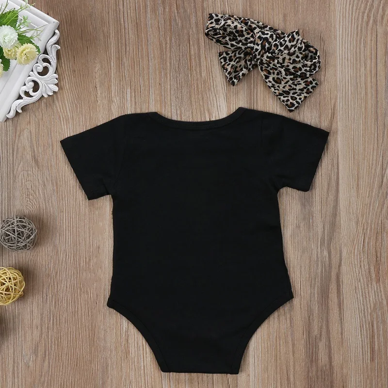 Newest Pop Simple 2PCS Kid Toddler Baby Girls Short Sleeve Letter Bodysuit Jumpsuit Leopard Bow Headband Outfits 2pcs Casual Set
Newest Pop Simple 2PCS Kid Toddler Baby Girls Short Sleeve Letter Bodysuit Jumpsuit Leopard Bow Headband Outfits 2pcs Casual Set