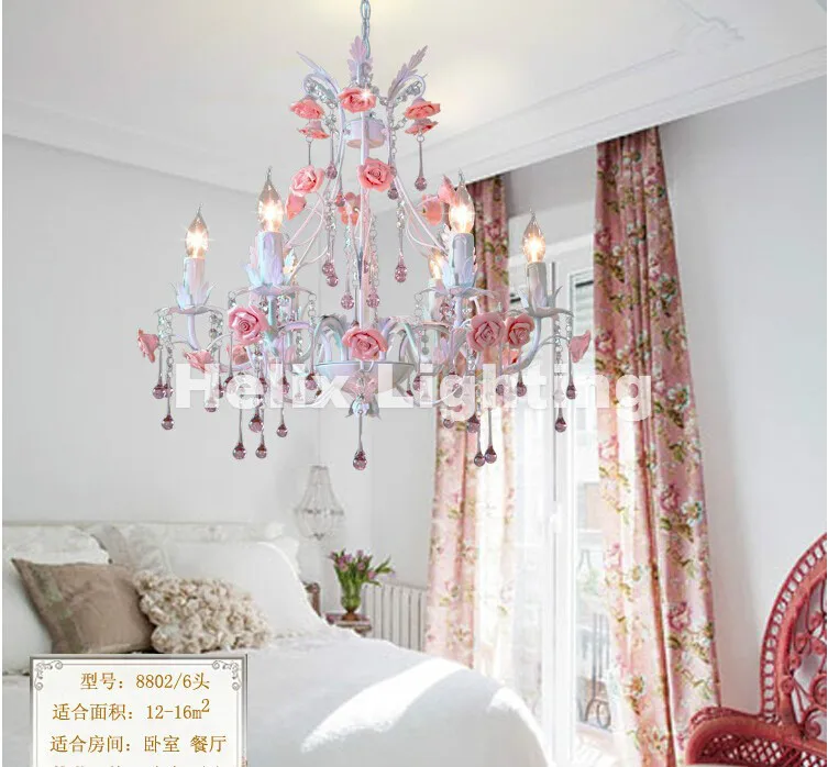 Free Shipping Modern White European Chandelier lamp Lustre Light 6L/8L Pink Rose Flower Chandelier Light Fixture E14 Decoration 
Free Shipping Modern White European Chandelier lamp Lustre Light 6L/8L Pink Rose Flower Chandelier Light Fixture E14 Decoration