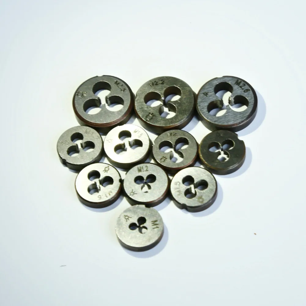 Free shipping 12PCS Mini Metric threading die from M1-M2.6 Threading Tools Lathe Model Engineer Thread Maker for small workpiece
Free shipping 12PCS Mini Metric threading die from M1-M2.6 Threading Tools Lathe Model Engineer Thread Maker for small workpiece