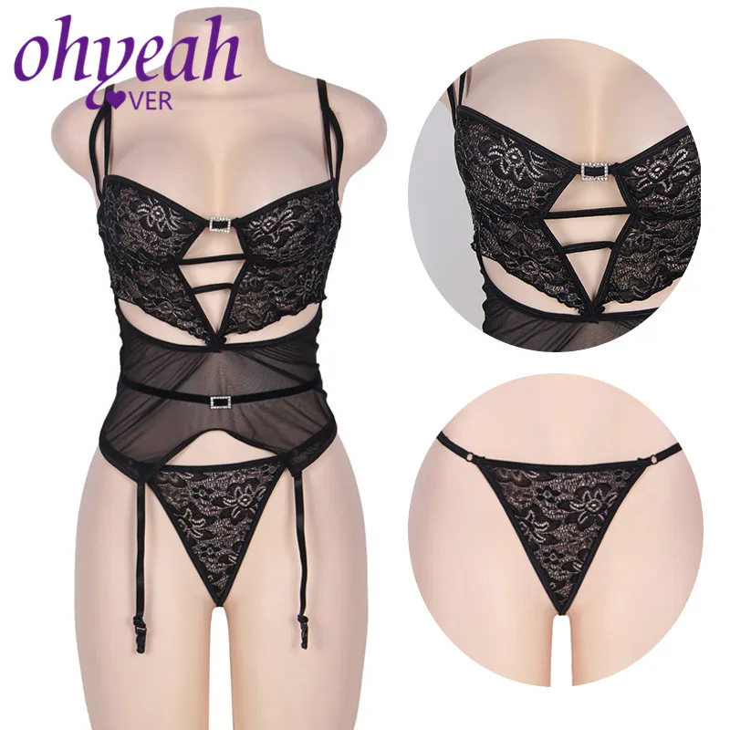 Ohyeahlover Sexy Underwear Women Black Body Babydoll With Garter Transparent Sleeveless Plus Size Erotic Lace Baby Doll RM80426
Ohyeahlover Sexy Underwear Women Black Body Babydoll With Garter Transparent Sleeveless Plus Size Erotic Lace Baby Doll RM80426