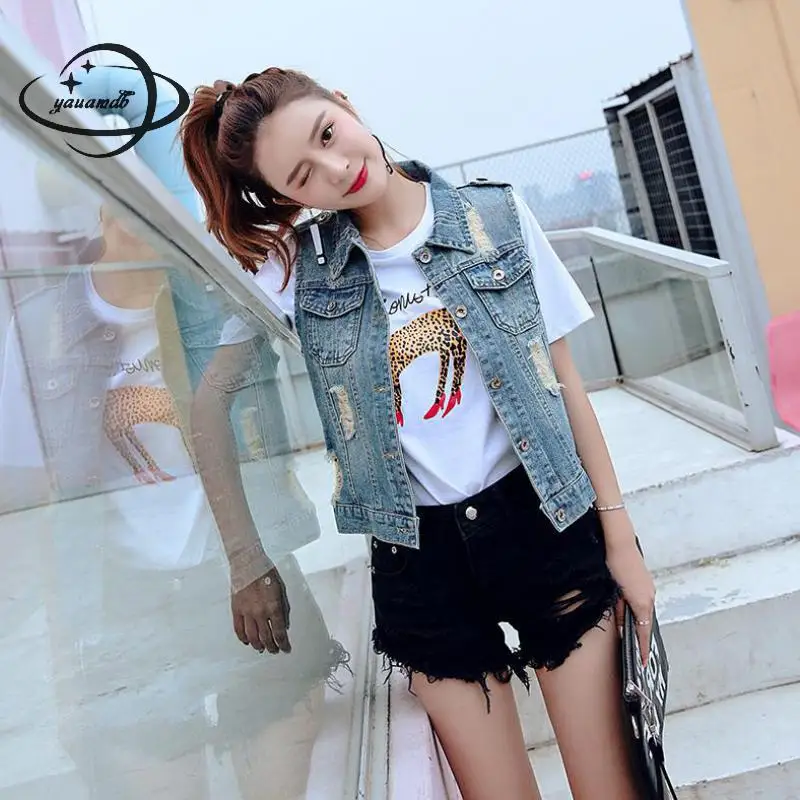 Yauamdb Women Jeans Vests Spring Autumn S-5xl Female Waistcoats Clothing Sleeveless Single Breasted Pocket Ladies Clothes Ly43
Yauamdb Women Jeans Vests Spring Autumn S-5xl Female Waistcoats Clothing Sleeveless Single Breasted Pocket Ladies Clothes Ly43