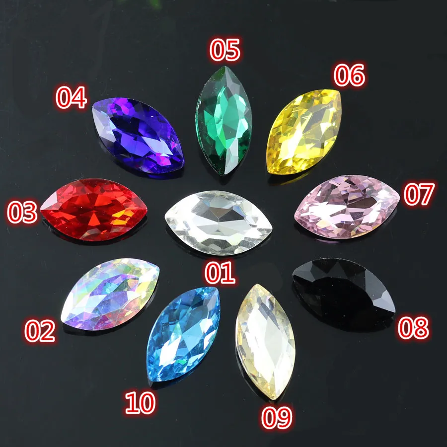 20pcs/bag,17mm*32mm,9color Horse eye Glass Faceted silver bottom crystal rhinestone,rhinestone appliques for wedding dresses 01 
20pcs/bag,17mm*32mm,9color Horse eye Glass Faceted silver bottom crystal rhinestone,rhinestone appliques for wedding dresses 01