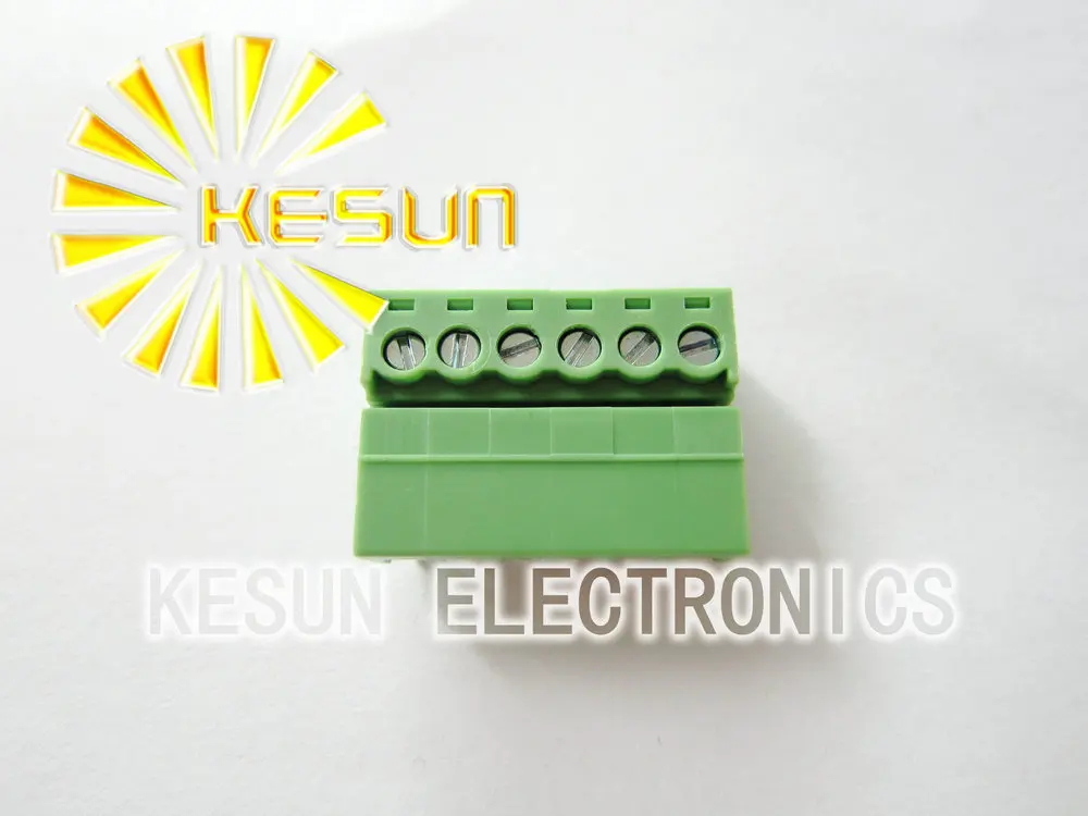 100 шт. 2edgk 3. 81 6P + 2edgr 6Pin 3 мм Прямоугольный штыревой винтовой клеммный блок ROHS|terminal