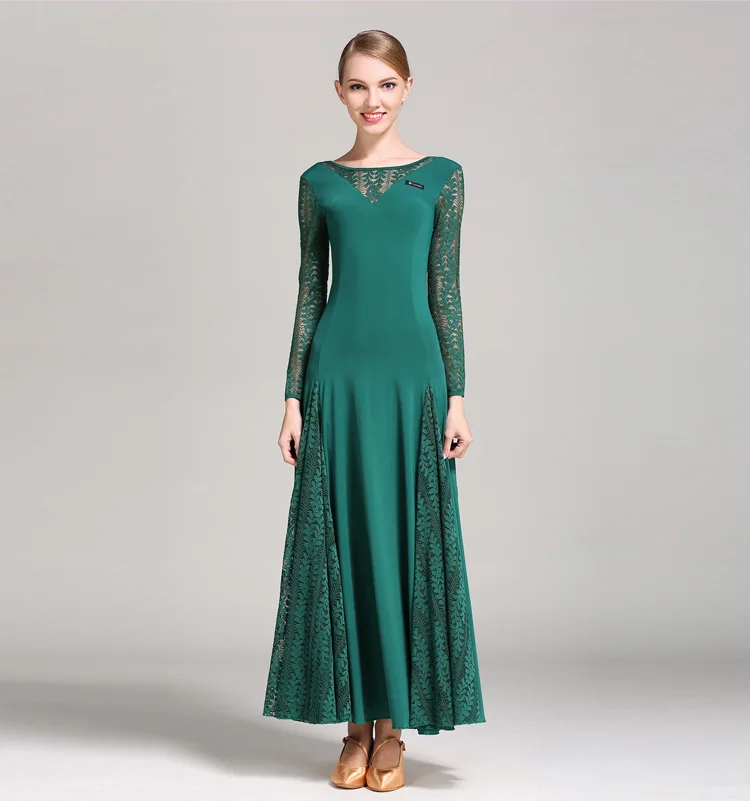 Lady's Ballroom Compettion Dance Dress Elegant Lace Long Sleeve Stage Waltz Tango Wear Women Ballroom Flamenco Dancing Dresses
Lady's Ballroom Compettion Dance Dress Elegant Lace Long Sleeve Stage Waltz Tango Wear Women Ballroom Flamenco Dancing Dresses