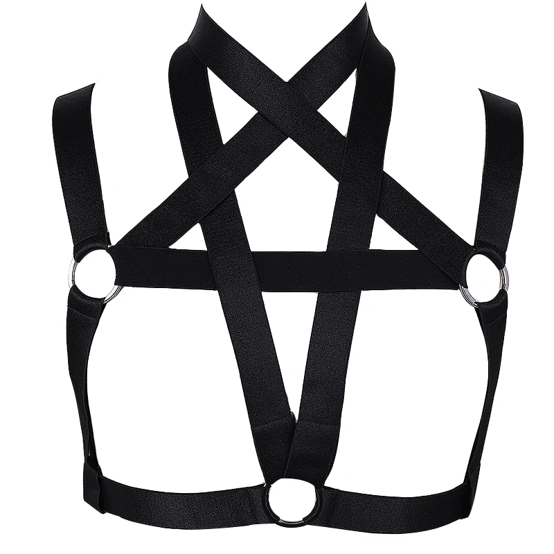 Womens Pentagram Harness Belts Adjustable Bondage Lingerie Black Elastic Sexy Strappy Tops Cage Gothic Harness Bra Rave
Womens Pentagram Harness Belts Adjustable Bondage Lingerie Black Elastic Sexy Strappy Tops Cage Gothic Harness Bra Rave