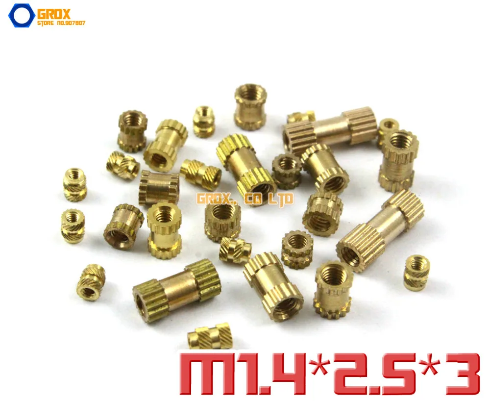 300 Pieces M1.4 x 2.5 x 3mm (ID*OD*Length) Brass Knurl Nut Insert Round Nut Thumb Nut
300 Pieces M1.4 x 2.5 x 3mm (ID*OD*Length) Brass Knurl Nut Insert Round Nut Thumb Nut