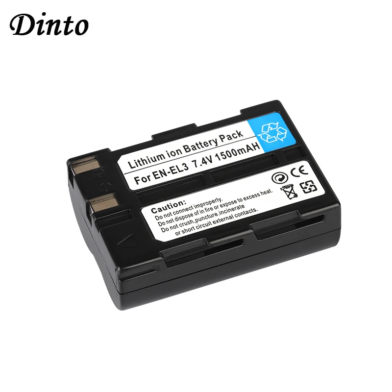 Dinto 1pc 1500mAh EN-EL3 ENEL3 EN EL3 запасной аккумулятор для цифровой камеры Nikon D100 D100SLR D50 D70 D70S
Dinto 1pc 1500mAh EN-EL3 ENEL3 EN EL3 запасной аккумулятор для цифровой камеры Nikon D100 D100SLR D50 D70 D70S