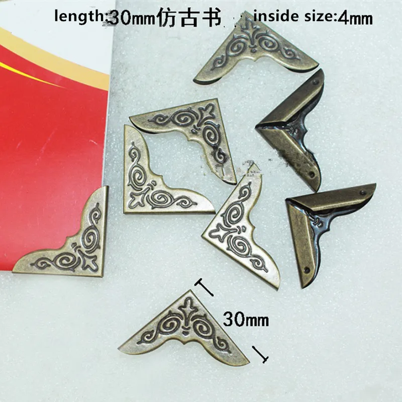 Bronze Tone Book Scrapbooking Albums Menus Corner Protectors Metal Corners For Books,Pattern Carved,30*30*4,Inside size 4mm,8PCs
Bronze Tone Book Scrapbooking Albums Menus Corner Protectors Metal Corners For Books,Pattern Carved,30*30*4,Inside size 4mm,8PCs