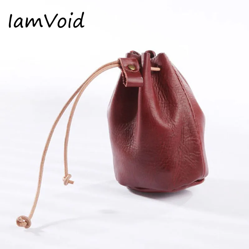 IamVoid во-первых Слои премиум-класса из натуральной кожи ведро Монета Сумка с