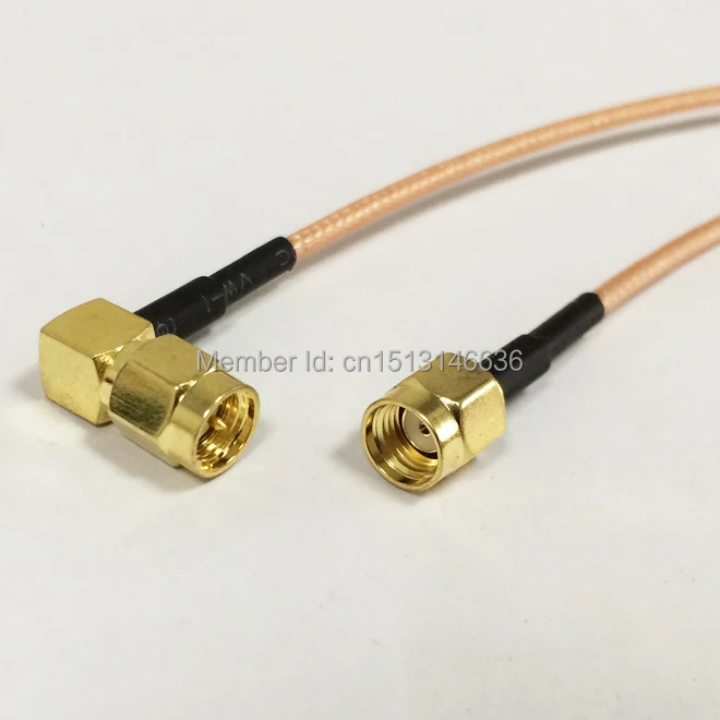 New Wireless Modem Cable RP-SMA Male Plug To SMA Male Plug Right Angle RG316 Cable Pigtail 15CM 6inch
New Wireless Modem Cable RP-SMA Male Plug To SMA Male Plug Right Angle RG316 Cable Pigtail 15CM 6inch