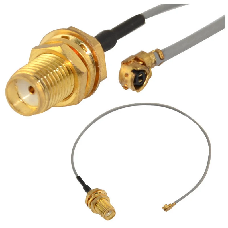IPX / u.fl to SMA Jack Женский Соединительный кабель pigtail Mini-PCI 15 см RF сборка золото |