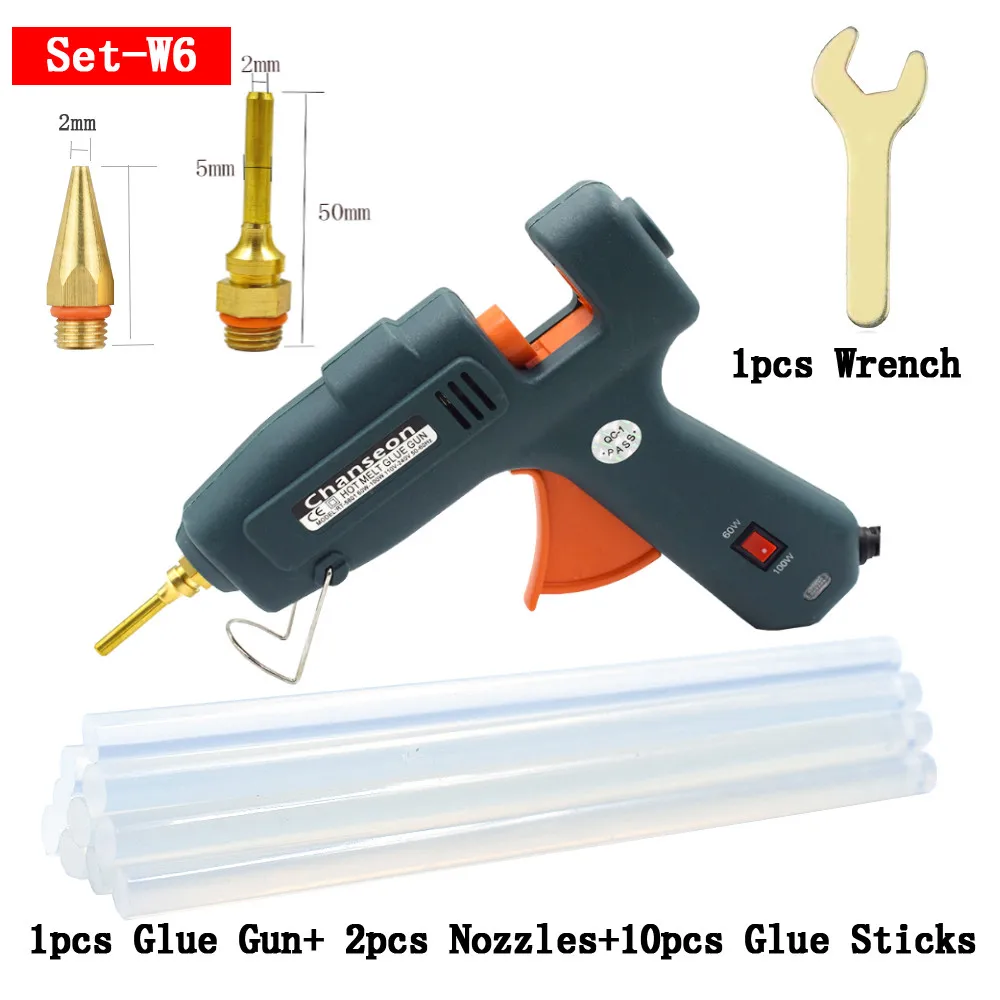 Chanseon CS-618 термоклеевой пистолет 60-100 Вт темно-зеленый 
Chanseon CS-618 термоклеевой пистолет 60-100 Вт темно-зеленый