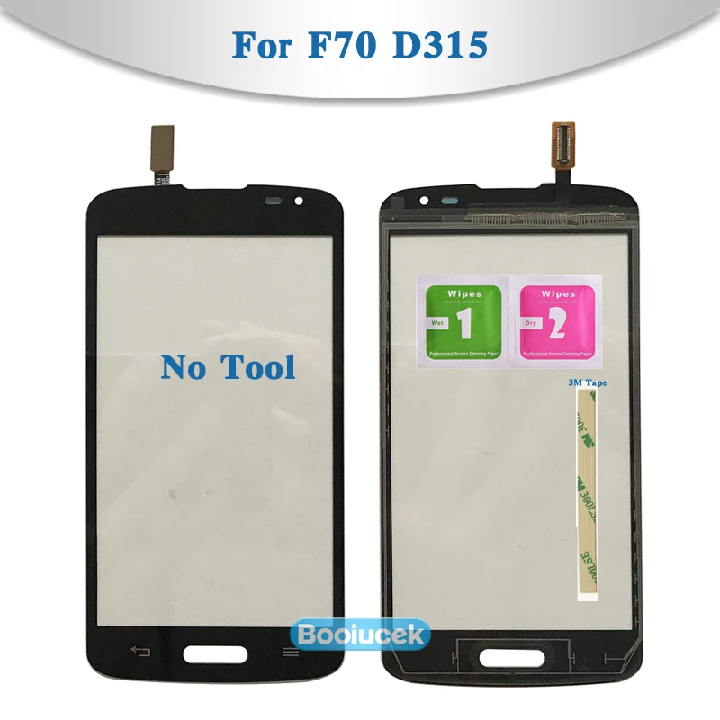 

high Quality 4.5" For LG F70 D315 Touch Screen Digitizer Sensor Outer Glass Lens Panel Black White+Tracking Code Replacement