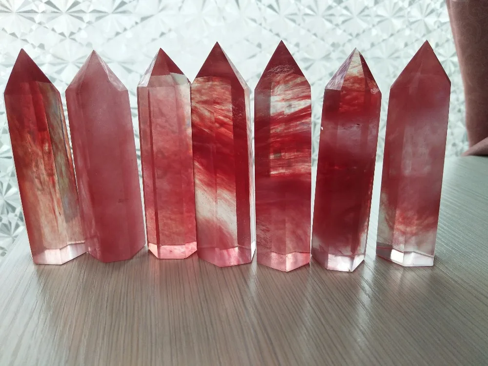 1pcs Natural red quartz crystal wand hexagon crystal single rod point reiki treatment + free shipping
1pcs Natural red quartz crystal wand hexagon crystal single rod point reiki treatment + free shipping
