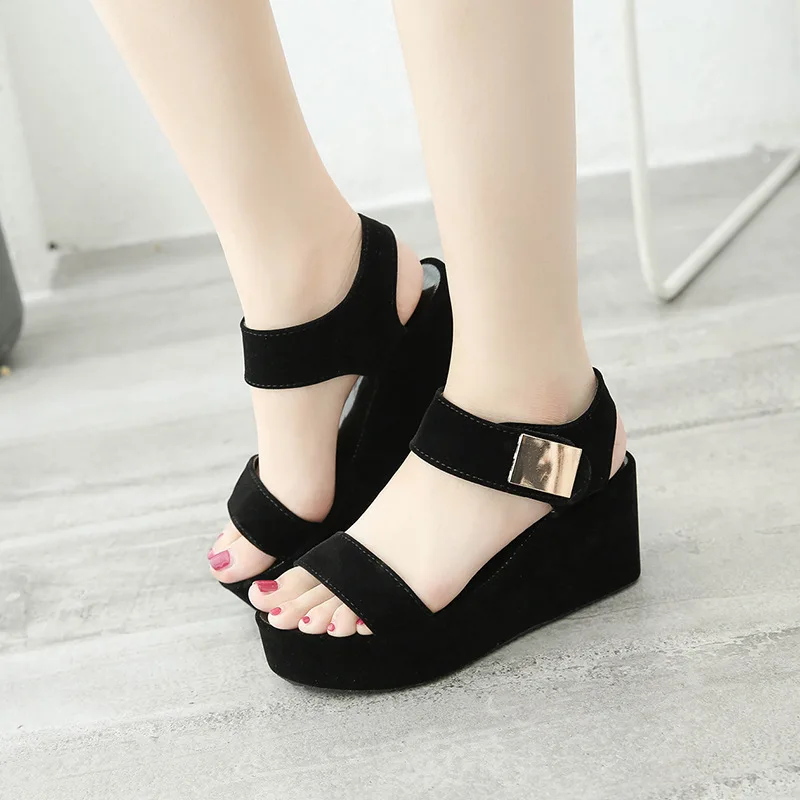 2019 new summer sandals female sponge cake with thick bottom wedge women's Roman sandals
2019 new summer sandals female sponge cake with thick bottom wedge women's Roman sandals