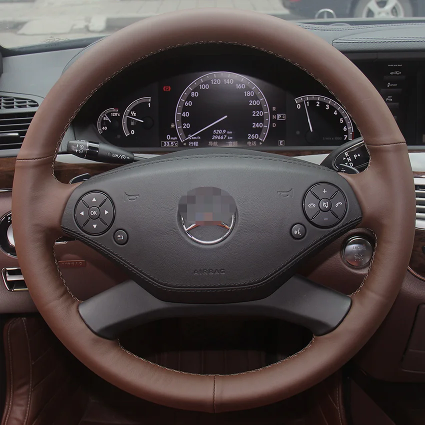Чехол для Benz S300, чехол на рулевое колесо mercedes-benz, чехол «сделай сам» из натуральной кожи, чехол для рулевого колеса, Стайлинг автомобиля
Чехол для Benz S300, чехол на рулевое колесо mercedes-benz, чехол «сделай сам» из натуральной кожи, чехол для рулевого колеса, Стайлинг автомобиля