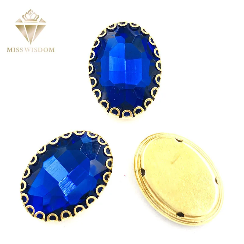 Royal blue oval glass crystal sew on rhinestones gold bottom lacy shape claws 6X8/8X10/10X14/13x18mm Diy clothing accessories
Royal blue oval glass crystal sew on rhinestones gold bottom lacy shape claws 6X8/8X10/10X14/13x18mm Diy clothing accessories