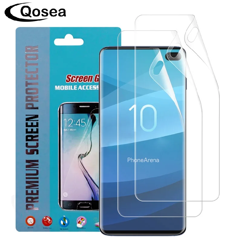 Qosea ( 3 шт.) для Samsung Galaxy S10 Plus защита экрана Ультрапрозрачная Передняя пленка Lite E
