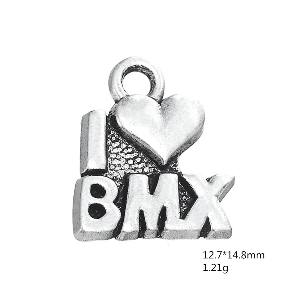 Новинка 2021 Спортивные Подвески I love BMX для изготовления ювелирных изделий|charms for