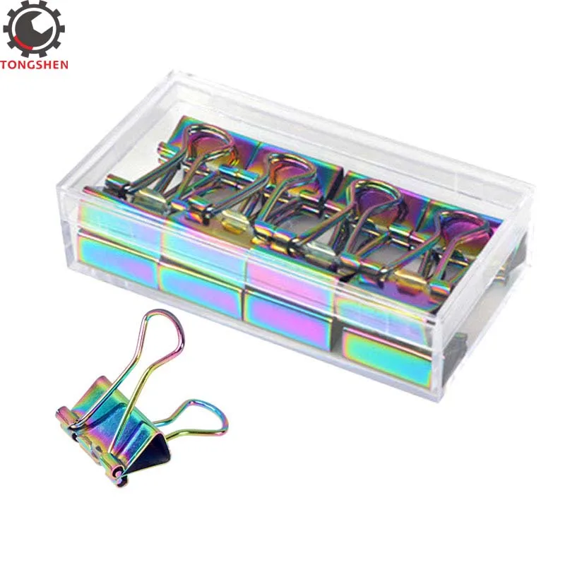 12Pcs Novelty Colored Binder Clips Paper Clamps Metal Binder Clips Bulk for Office Work Paper Clip Office Stationery Supplies
12Pcs Novelty Colored Binder Clips Paper Clamps Metal Binder Clips Bulk for Office Work Paper Clip Office Stationery Supplies