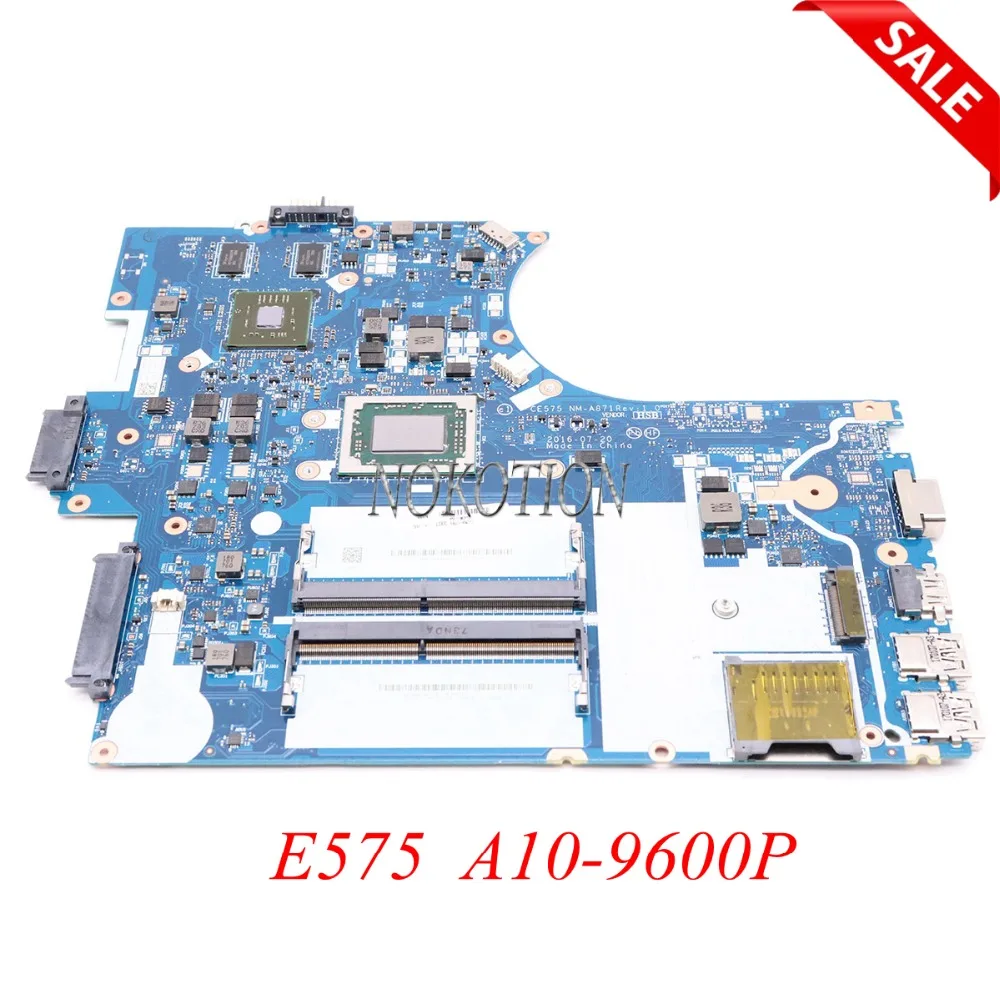 NOKOTION FRU 01HW713 CE575 NM-A871 For lenovo ThinkPad E575 15.6 inch laptop motherboard AMD A10-9600P DDR4 Radeon R5 M430
NOKOTION FRU 01HW713 CE575 NM-A871 For lenovo ThinkPad E575 15.6 inch laptop motherboard AMD A10-9600P DDR4 Radeon R5 M430