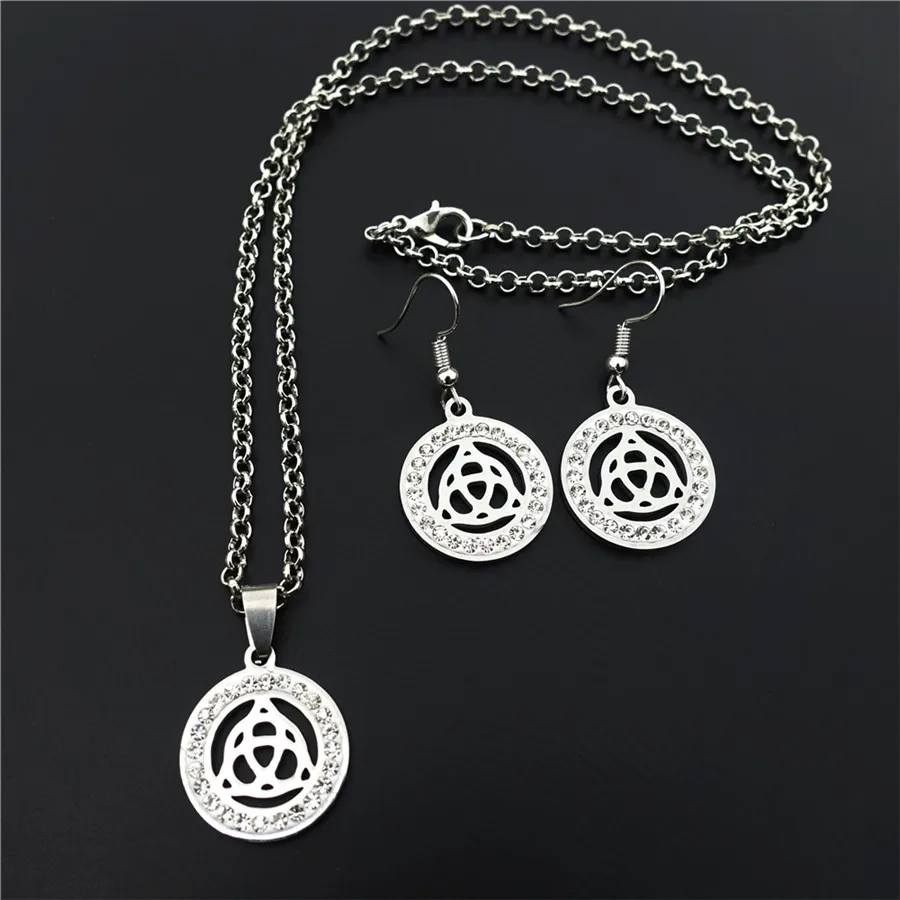 Chinese Knot Stainless Steel Jewelry Set Clay Inlaid White Rhinestone Necklace Earrings For Women Girls
Chinese Knot Stainless Steel Jewelry Set Clay Inlaid White Rhinestone Necklace Earrings For Women Girls